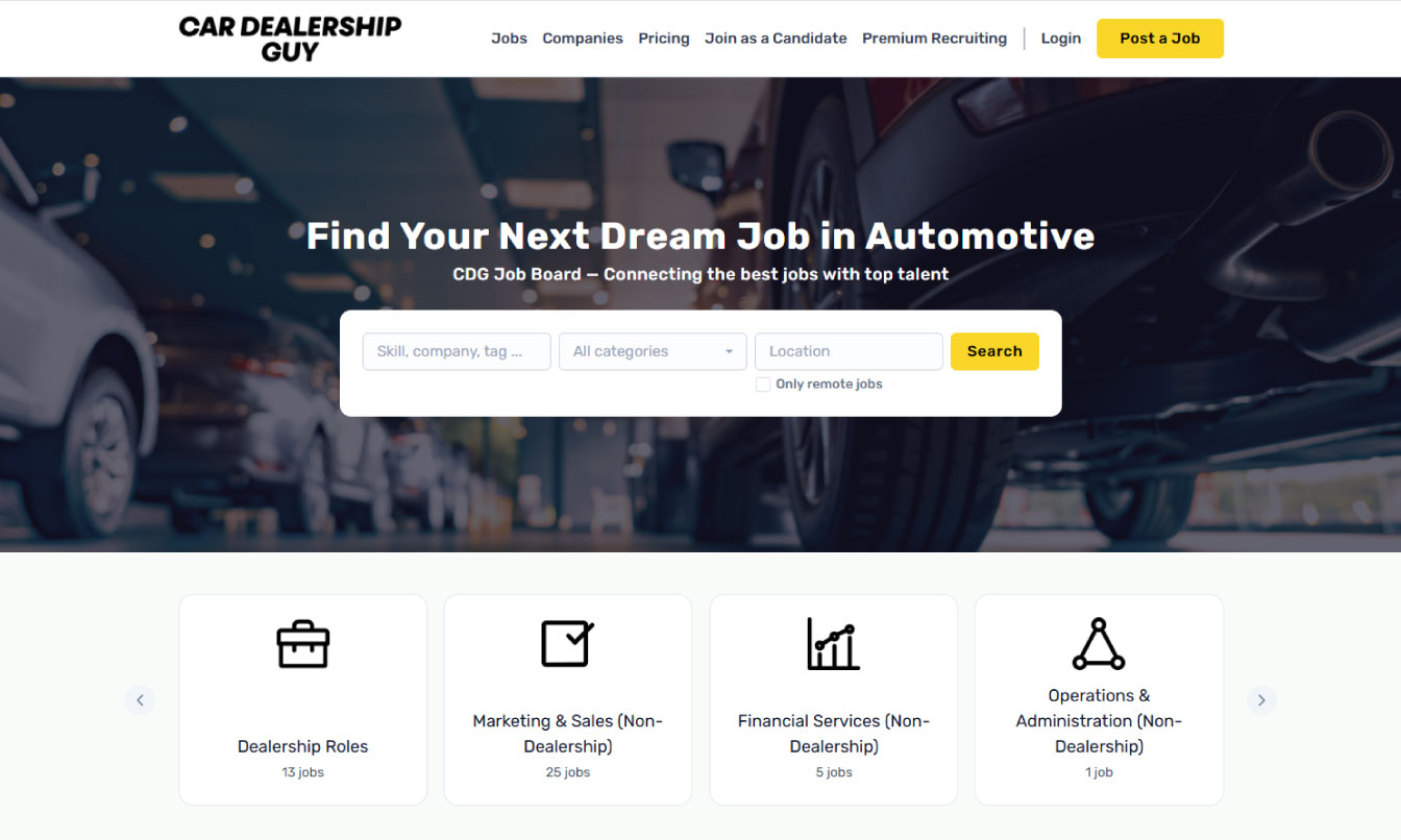 Jobs by CarDealershipGuy.com