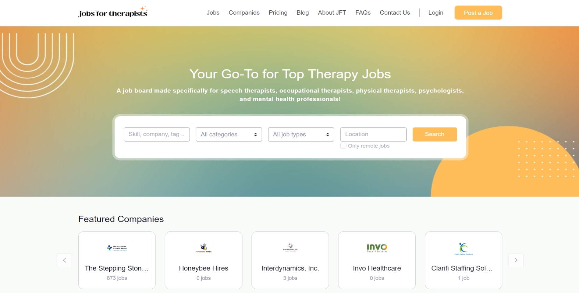 Jobs For Therapists